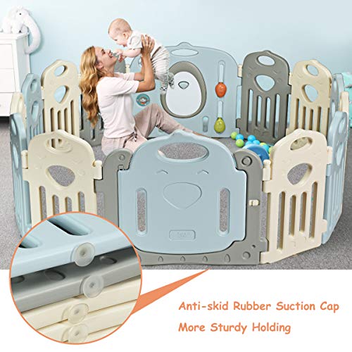 image for Costzon Baby Playpen, Kids 14-Panel Safety Yard Activity Center w/Walk