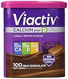 Viactiv Calcium Supplement Soft Chews, Milk Chocolate, 100 Count