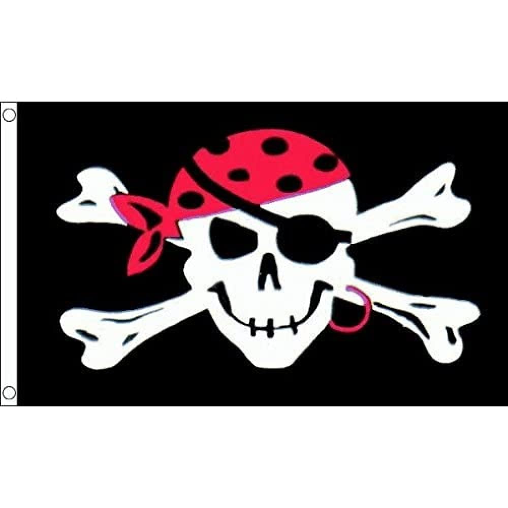 AZ FLAG - Pirate One Eyed Jack Flag - 3x5 Ft - 100D Polyester Pirates Banner with Two Metal Grommets - Fade Resistant - Vivid Colors - 3' x 5' Feet - 150x90 Cm
