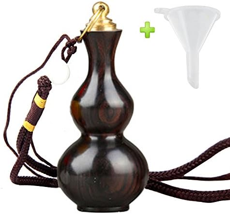 Snuff Bottle, Snuff Bullet Spoon Portable Snorter Sniffer Vial Fragrance Toothpick Case Container with Funnel(Ebony)