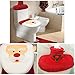 Santa Toilet Seat Cover and Rug Set Christmas Bathroom Sets for Christmas Decorations by NICEXMAS
