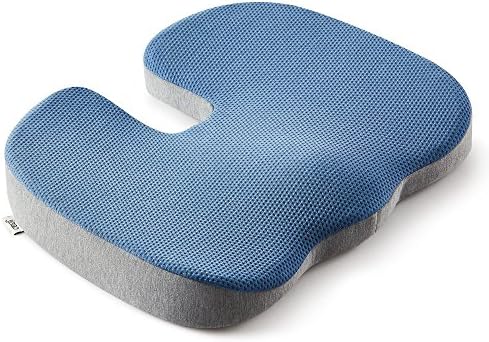 jiaao Coccyx Seat Cushion for Car & Office Chair - Orthopedic Memory Foam Cushion for Hemorrhoids Treatment, Tailbone and Sciatica Pain Relief, Washable Cover