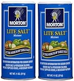 Morton, Lite Salt Mixture, 11oz Canister (Pack of 2) by Morton Salt