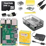 CanaKit Raspberry Pi 3 B+ (B Plus) Complete Starter Kit (16 GB Edition, Premium Clear Case)