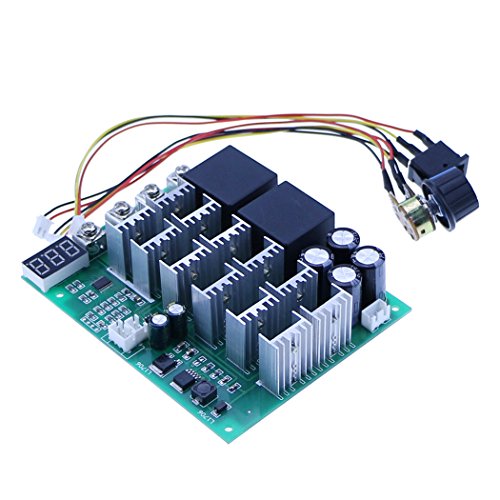 DC Motor Speed Governor Adjustable Reversible Switch Motor Drive 12V 24V 48V 60A with Digital Scale Tachometer