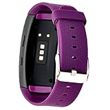 X4-TECH Band for Gear Fit2 Watch Soft Silicone Replacement Elastomer Band Plastic Wristband for Samsung Galaxy Gear Fit 2 SM-R360 Smart Watch (Purple)
