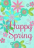 Happy Spring Flowers Garden Flag Seasonal Floral 12.5