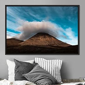 signwin Framed Canvas Wall Art Mountainscape Aerial Dramatic...