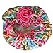 AllyDrew Stylish Satin Shower Cap - Vibrant Leaves
