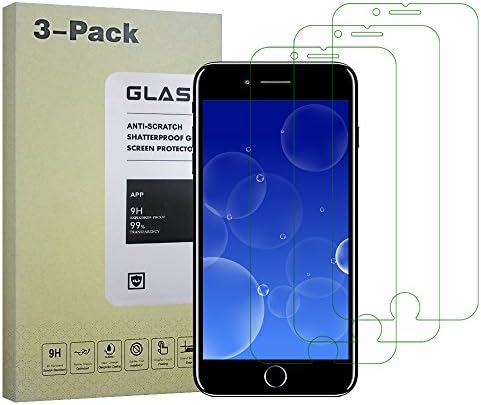 Blaulock 9H Hardness HD Tempered Glass Screen Protector for Apple iPhone 8 Plus / iPhone 7 Plus, 3 Pack