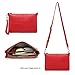 Women Leather Crossbody Bag,Clutch Purse Shoulder Bag for Travelling Red