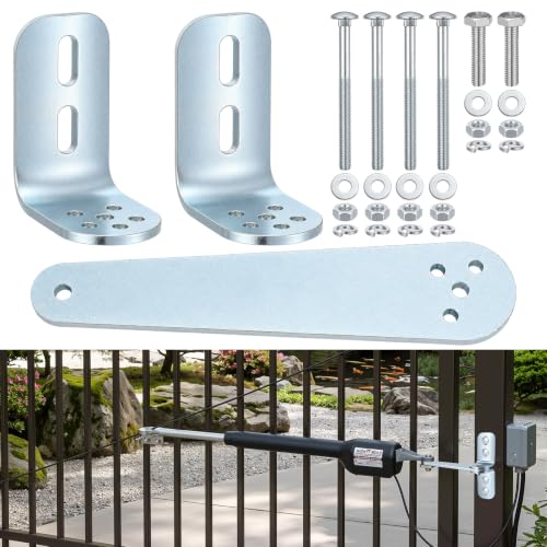 Hicarer 1 Set Gate Opener Hardware Brackets, Metal Mounting Bracket Kit at Amazon