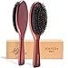Boar Bristle Hair Brush by Sonvera, Boar Brush, Organic Mens Hair Brush, Boars Hair Brush for Men Women, Soft 100% Natural Bristle Hair Brushes, Round Bamboo (8)