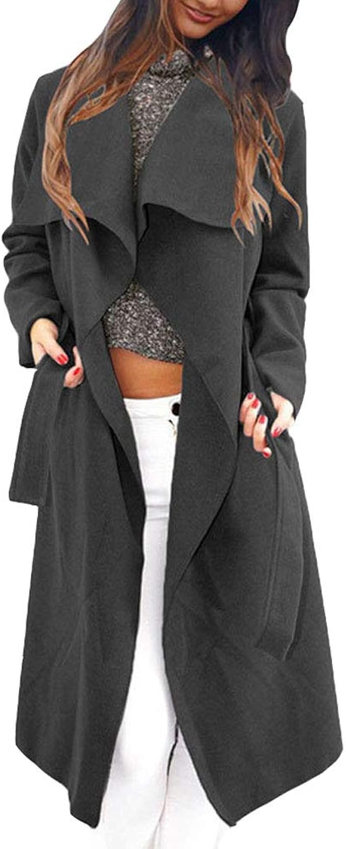 wrap over coat with belt
