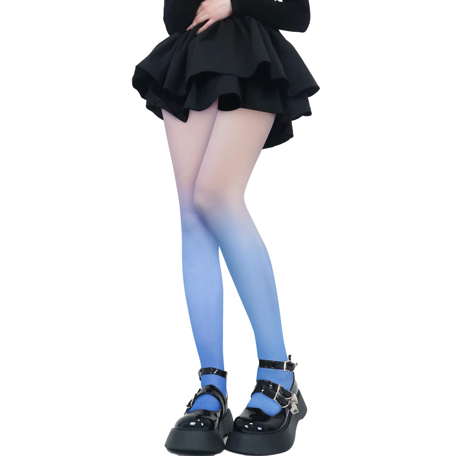 Gradient Hose Benefeet Sox Womens Girls Blue Sheer Tights Sexy Nylon Soft Pantyhose ...