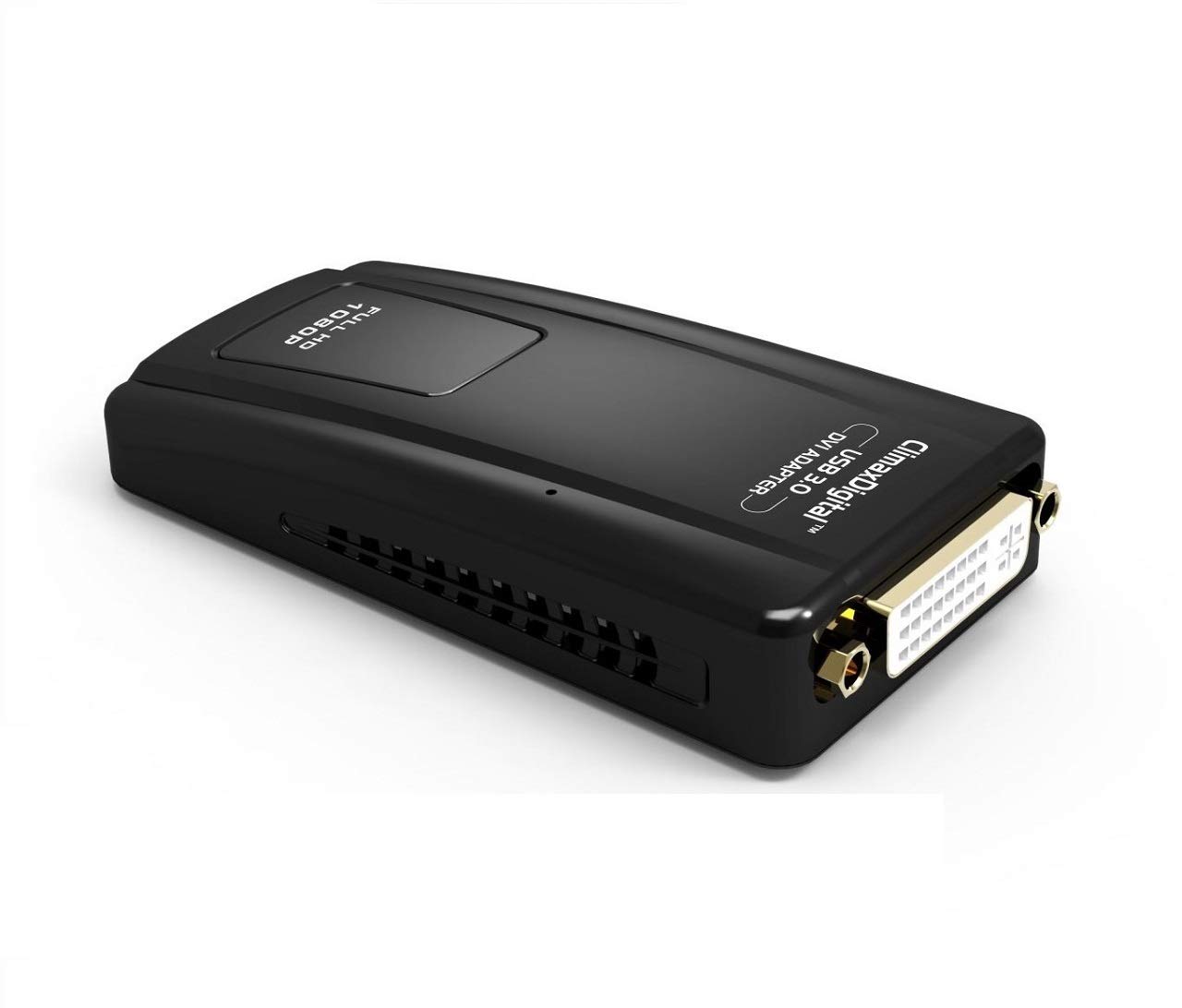 ClimaxDigital CUH350D USB 3.0 to DVI,VGA,HDMI Adaptor for Multiple Monitors - DisplayLink DL-3500 Chipset (supports up to 2048 X 1152)*1080p Full HD ready * External Videocard * Multi Display Adapter/splitter/converter ** Includes DVI to HDMI adaptor and DVI to VGA adaptor, supports Windows 7/Windows 8.1/Windows 10/11 and Mac macOS Ventura 13, Monterey 12, Big Sur 11 [ NO FOR Surface RT and Linux/Unix ]