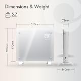 Devola Wifi Enabled Glass Panel Heater 500W White DVPW500WH view 2