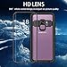 Galaxy S9 Waterproof Case, Underwater Cover Full Body Protective IP68 Waterproof Shockproof Protective Clear Case with Built in Screen Protector for Galaxy S9 (Purple)