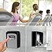 ZHEGE Key Lock Box Wall Mounted, 4 Digit Combination Lock Box for Realtors, Contractors, Spare House Key Outside (Black)
