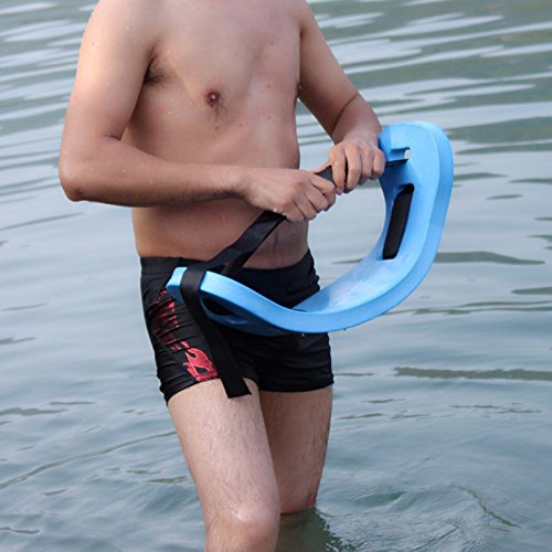 Workouty Back Floating Swim Belt EVA Foam Swimming Training Aid Waist Adult Kids Pool Float Kickboard (Blue) - Thumbnail 3