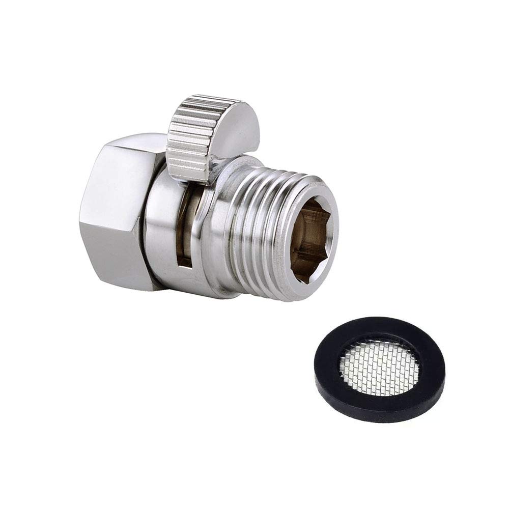 YUE Qin Water Flow Control Valve Shower Head Shut Off Valve,Brass Water Pressure Regulator Bathroom Shut Off Valve Turn Off Water Switch