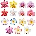 VAGA Set of 15pcs Artificial Flowers Hair Pins/Clips/Decorations with 6 Exotic Hawaii Plumerias and 9 Noble Orchids