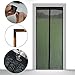 Magnetic Screen Door – Yookat Full Frame Velcro, Magnets Snap Shut Automatically, Fits Door Size Up to 34” x 82” Heavy Duty Reinforced Mesh Curtain Ultra Seal Super Fine Fly Mesh (Black)