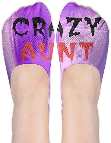 Crazy Aunt 3D Print Casual Low Cut Thin Loafers Non Slip Boat Shoes Liners