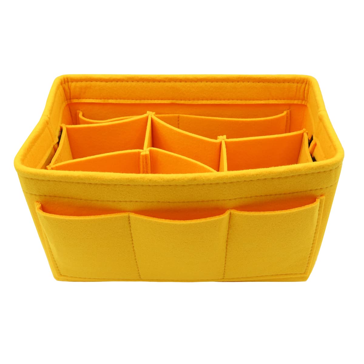 Tiardey Handbag Organiser, Felt Bag Organizer Purse Organiser Bag in Bag Handbag Liner Tote Organiser Bag Pouch - Yellow