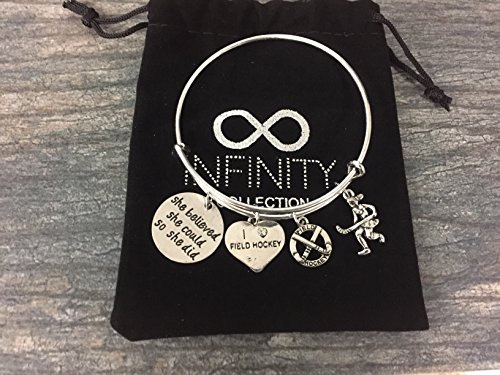 Infinity-Collection-Field-Hockey-Charm-Bangle-Bracelet-Field-Hockey-She-Believed-She-Could-So-She-Did-Jewelry-for-Field-Hockey-Players
