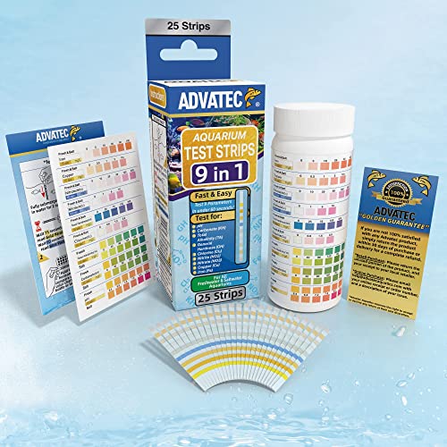 9 in 1 Aquarium Test Strips for Fresh & Saltwater Aquariums, Test for