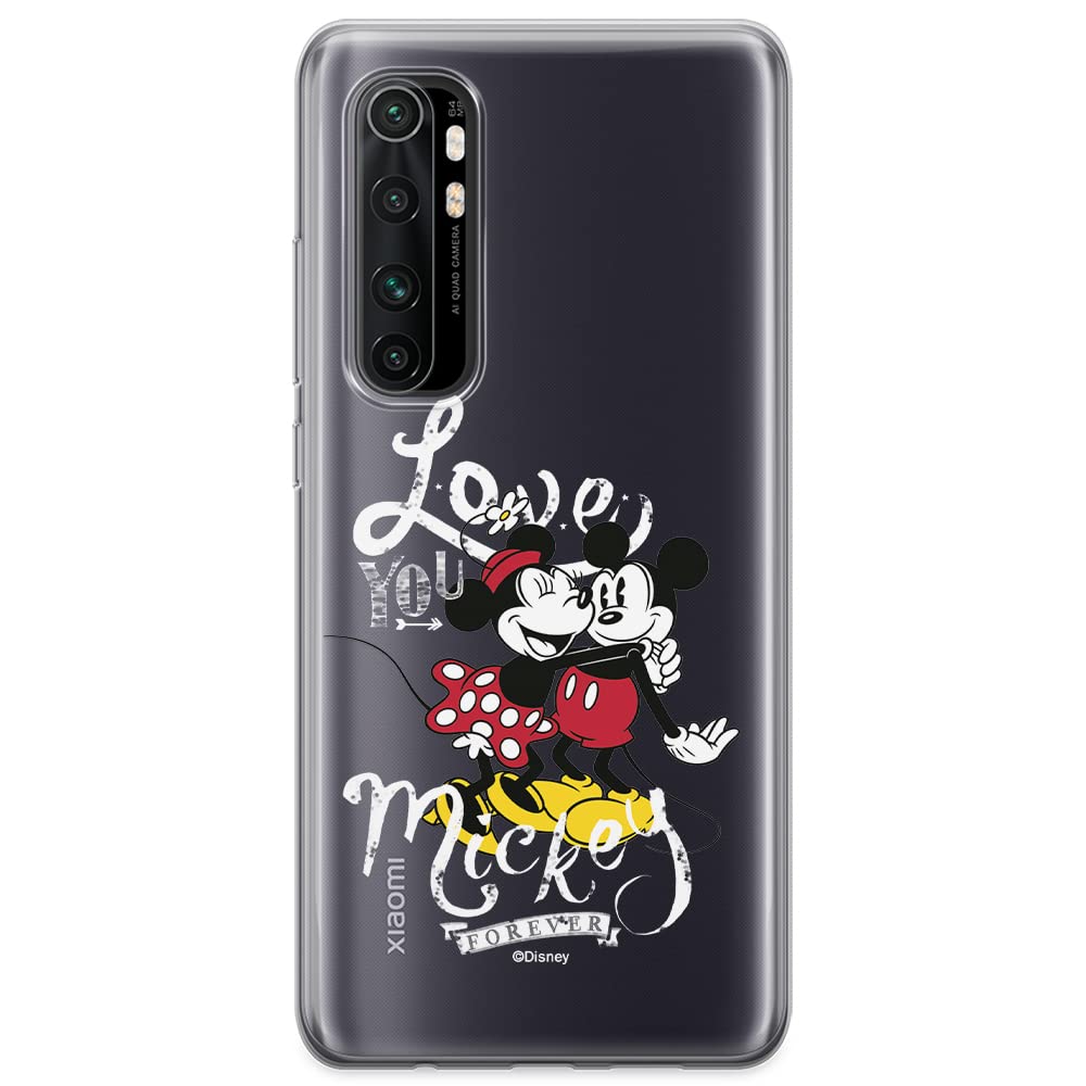ERT GROUP mobile phone case for Xiaomi MI NOTE 10 Lite original and officially Licensed Disney pattern Mickey & Minnie 001 optimally adapted to the shape of the mobile phone, partially transparent