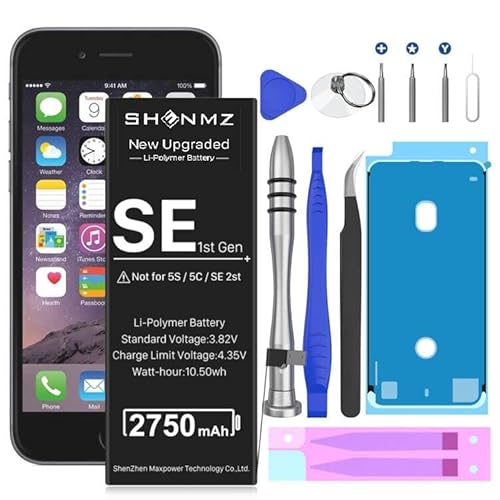 SHENMZ 2750mAh Battery for iPhone SE 1st Generation,High Capacity