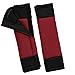 Oxgord 17pc Flat Cloth Seat Cover Set for Car/Truck/Van/SUV, Airbag Compatible, Split Bench, Red & Black