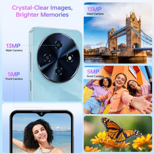 OUKITEL C5 Smartphone Offerta, 16GB+128GB/1TB, 6.52" Telefono Cellulare | 5000mAh Cellulare in Offerta, 13MP+5MP Telefoni, Smartphone 4G Dual SIM/Face ID/GPS/OTG/3.5mm Jack