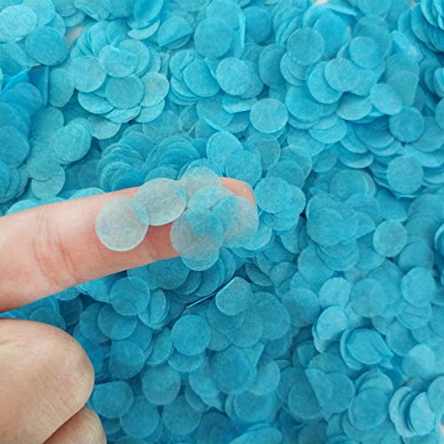 Blue Confetti 10mm Tissue Paper Confetti Circles for Party Wedding Decoration 3000 pcs