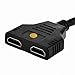1080P HDMI Splitter, Superior Quality HDMI Splitter 1 HDMI Male to 2 Female Splitter Converter Cable 1 in 2 Out Splitter Adapter [Splits HDMI Signal to 2 Outputs] - Black 11.8-Inch