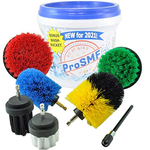 ProSMF Drill Brush Power Scrubber Ultimate All Purpose Cleaning Drill Brush Attachment Kit