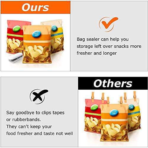 EKUPUZ 2 in 1 Mini Bag Sealer Package Sealing Machines Heat Sealer, Snacks Bags Tools Plastic Handy Portable Kitchen Storage Sealer