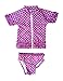SwimZip Little Girl Sassy Surfer Rash Guard Swimsuit Set