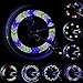 LEBOLIKE Bike Wheel Lights Waterproof Colorful LEDs Spoke Lights for Bicycle Wheel Spoke 30 Pattern Decorations - (1 Piece for 1 Tire)