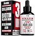 Biotin 10000 mcg - Hair Growth Vitamins - Includes Collagen and Hyaluronic Acid (3-in-1) - US Made - Organic and Natural Skin and Nails Vitamins - Liquid Oil Drops Against Hair Loss