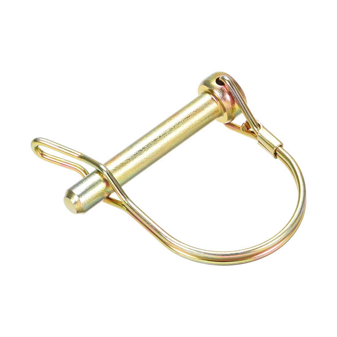 sourcing map Shaft Locking Pin w Ear - 8mm x 50mm Coupler Pin for Farm Trailers Wagons Lawn Garden in Arch Round