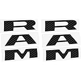Reflective Concepts 2019-2026 RAM Door Emblem Overlay Decal Stickers - (Color: Carbon Fiber)