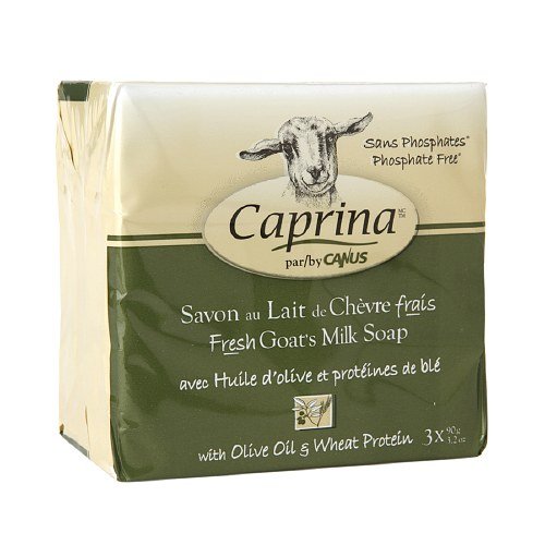 Caprina By Canus Fresh Goat's Milk Soap, Olive Oil & Wheat 9.6 Oz (3 Bars) - 1 Pack