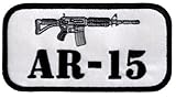 AR-15 Embroidered Patch Iron-On 2nd Amendment Gun Carbine Assault Rifle Emblem