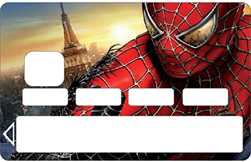 Spiderman Stickers Skin Credit Card CB, Blue Card: Ref 1137