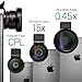Camera Lens Kit by Zeso | Professional CPL, Macro & Wide Angle Lenses | Multi-use tripod & Selfie Remote Control | For iPhone, Samsung Galaxy, iPads, Tablets | Hard Storage Case & Universal Phone Clip