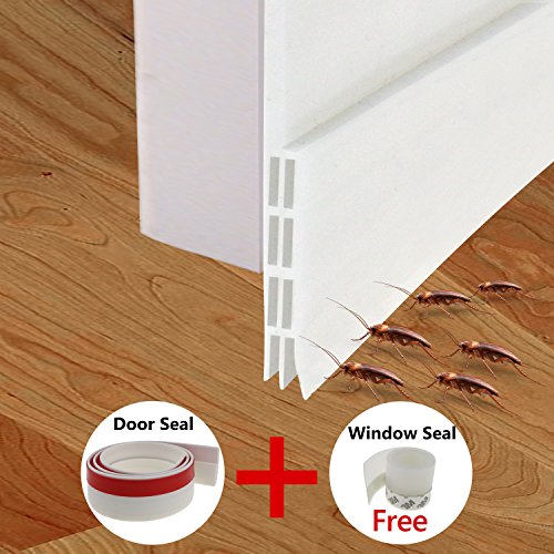 Fixget door seal, under door sweep weather stripping do…