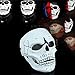 Cosplay Spectre 007 James Novelty Creepy Skull Skeleton Full Face Mask Gift for Halloween Party Costume Decorations, White